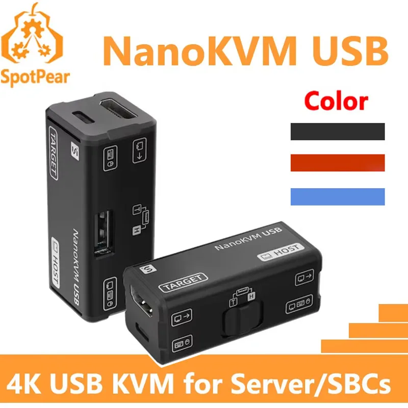 Sipeed NanoKVM-USB NanoKVM USB Tool-Kit Option с пальцами 4K USB KVM для серверных/SBC