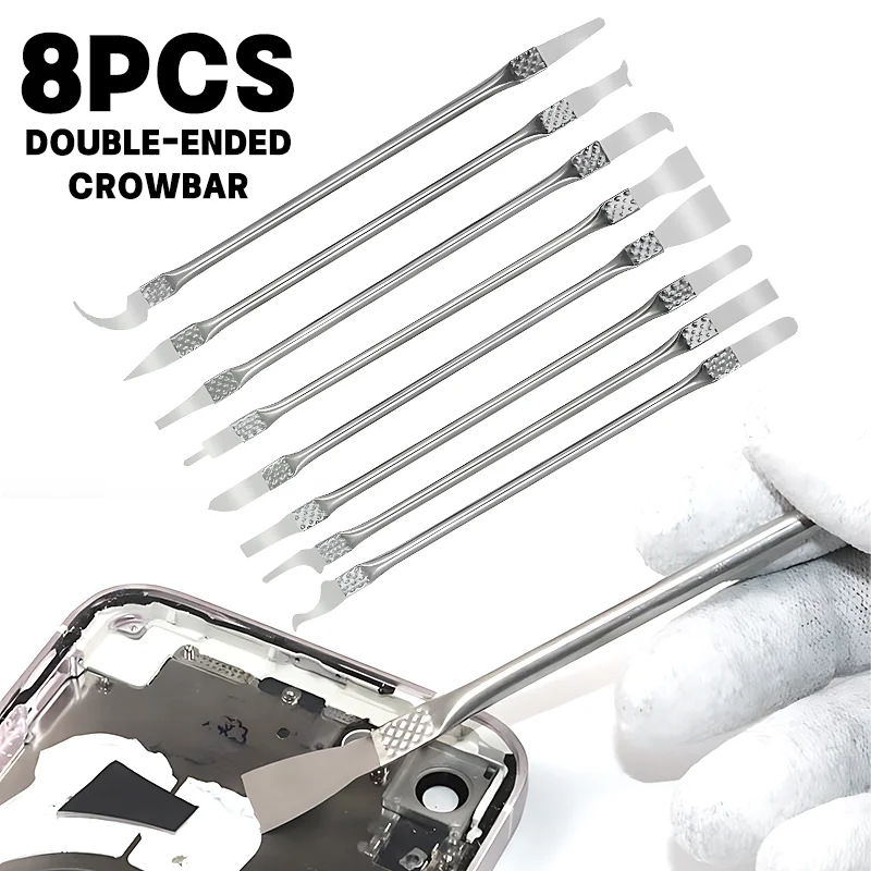 Cuchillo de palanca de CPU 8 en 1, herramienta de desgomado, reparación de desmontaje de teléfono móvil, raspador, placa base, Chip, espátula, juego de herramientas de reparación de cuchillos