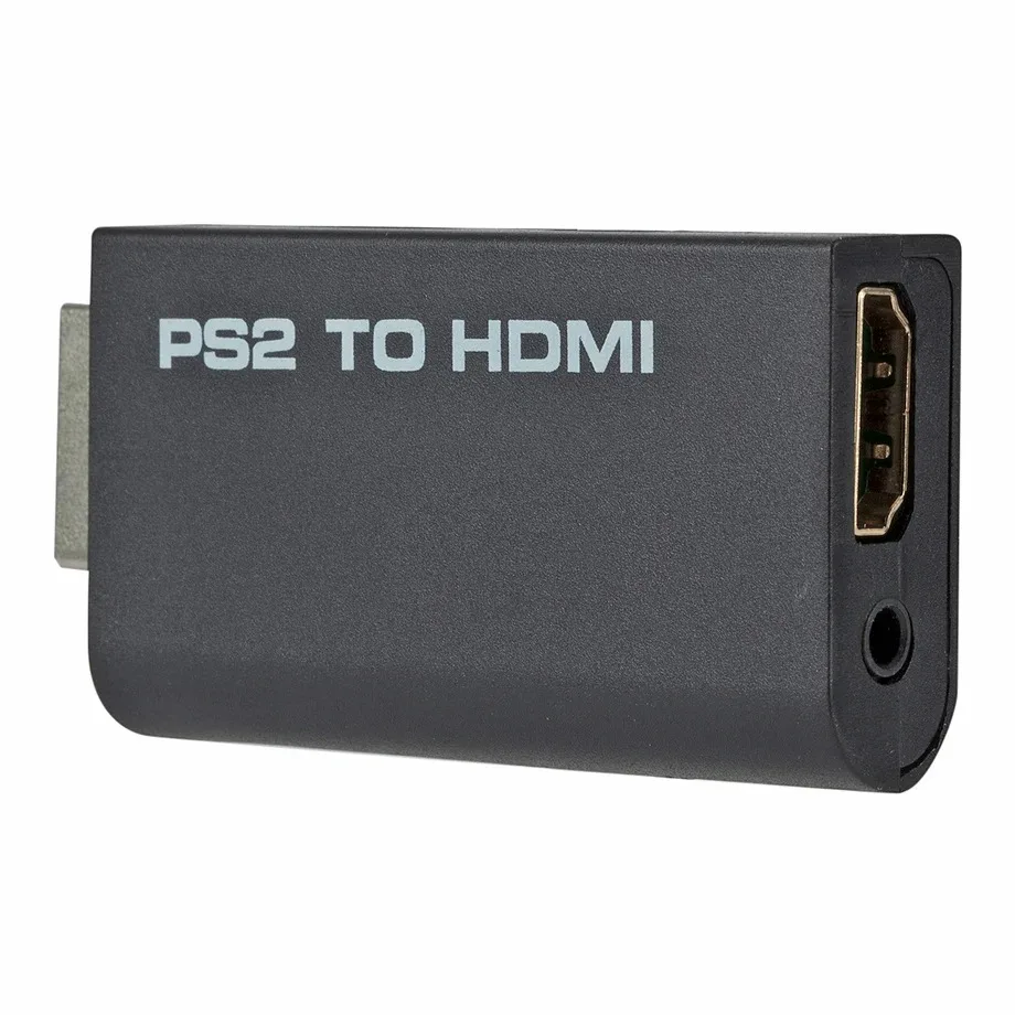 PzzPss PS2 zu HDMI-kompatibler Audio-Video-Konverter 480i/480p/576i mit 3,5-mm-Audioausgang unterstützt alle PS2-zu-HD-Anzeigemodi