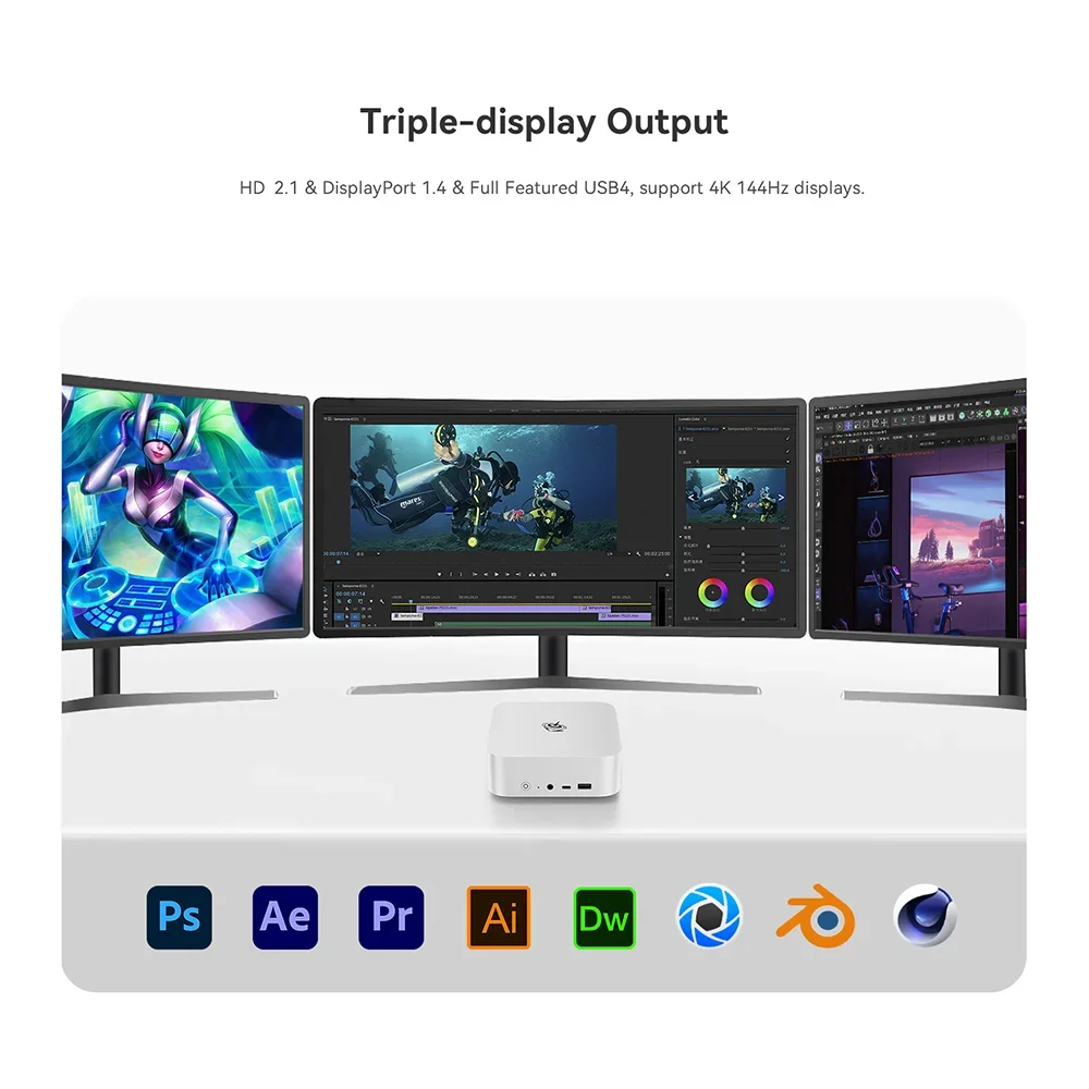 Top! 2024 Beelink Mini Gaming PC SER8 Powerful AI PC With AMD Ryzen 7 8845HS 32G DDR5 1T NVME PCIe4.0 SSD 2.5Gbps Desktop Comput