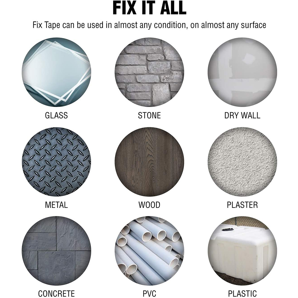 Nastro adesivo super resistente da 10 cm di larghezza, sigillo rapido e patch per perdite, nastro di riparazione impermeabile da 1,5 m per riparazioni di piscine idrauliche
