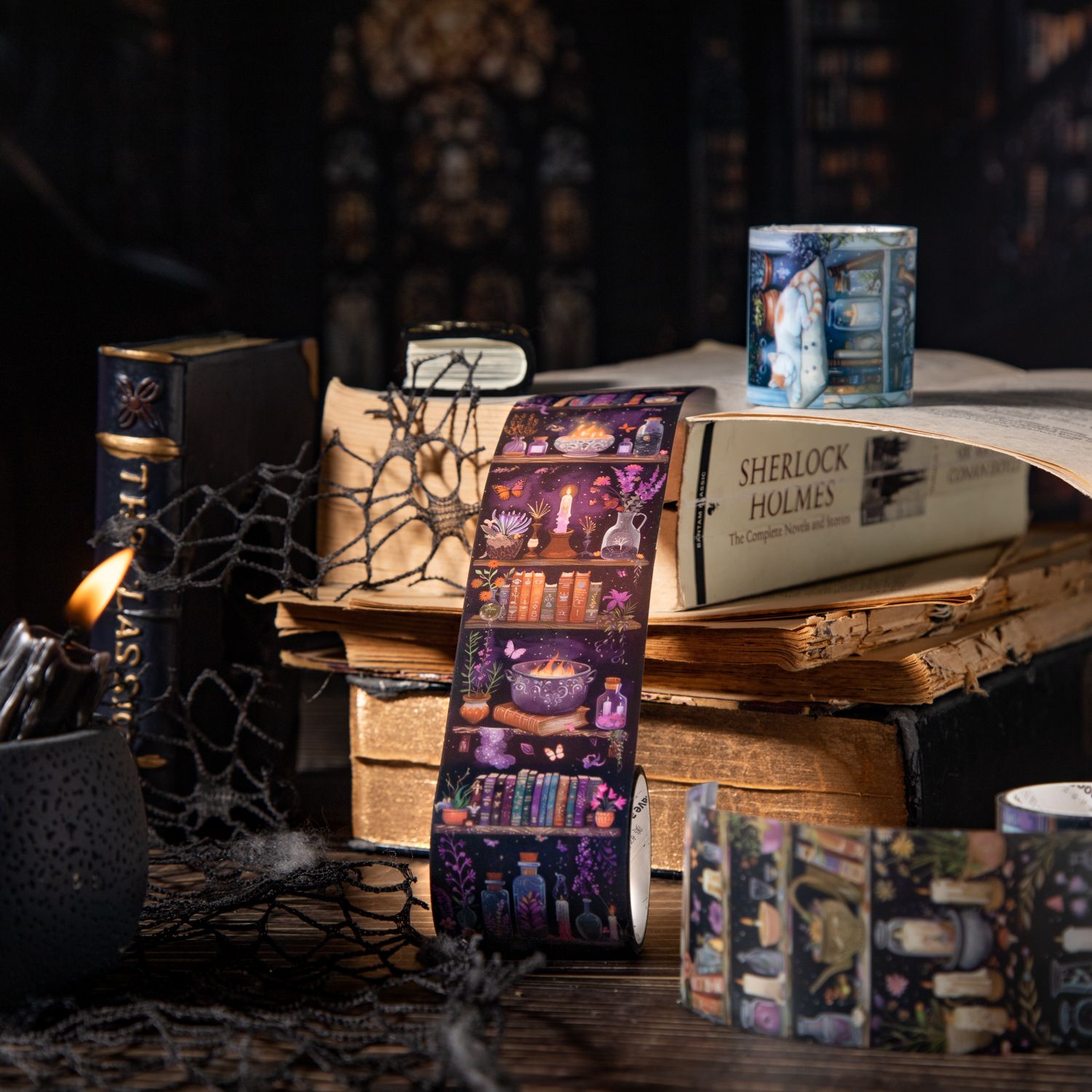 2m/Roll Magic Bookcase PET Tapes Scrapbook Handbook Tape Material Background Decorative Collage Adhesives Aesthetic Stationery