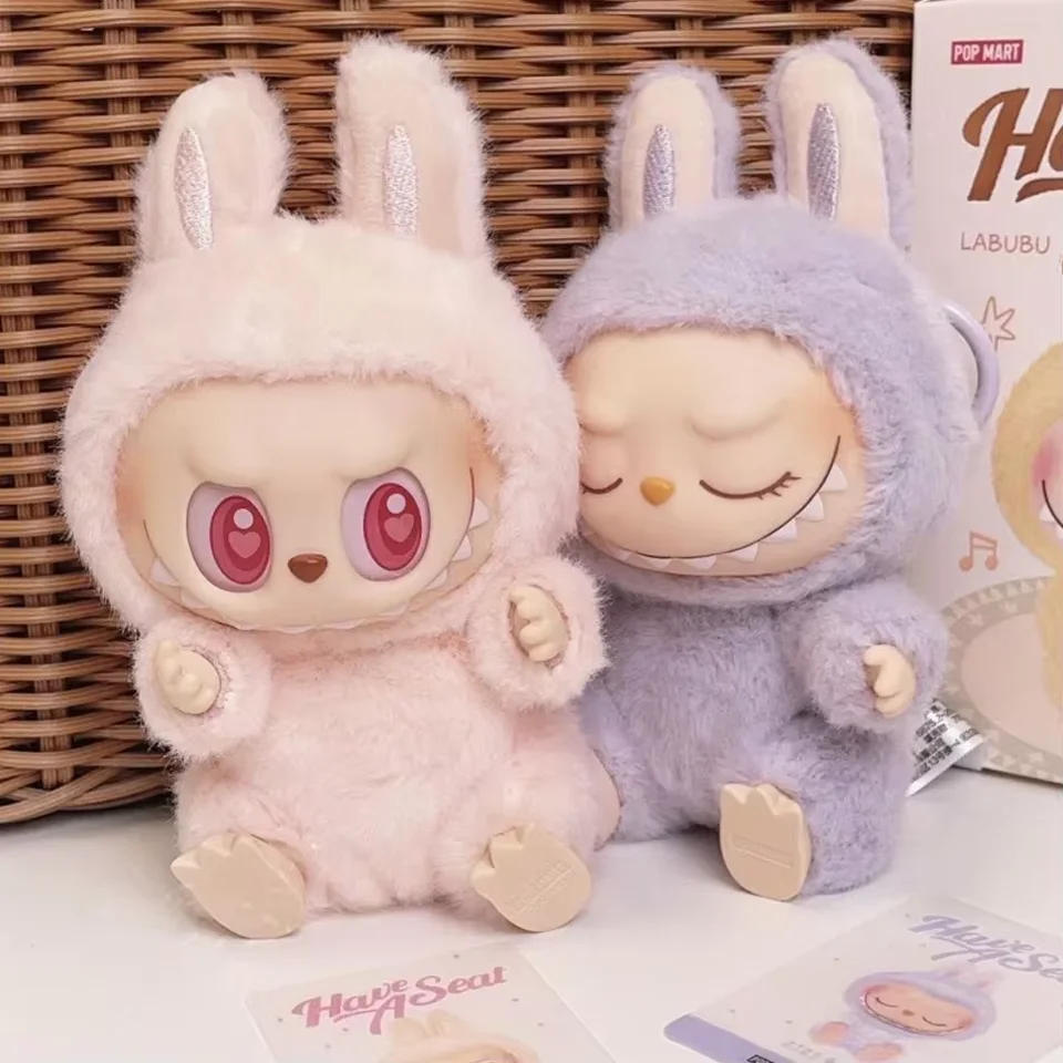 In Stock New Third Generation Blind Box Monster Have A Seat Series Bubble Doll Labubu Action Figure Plush Keychain Kids Toy Gift