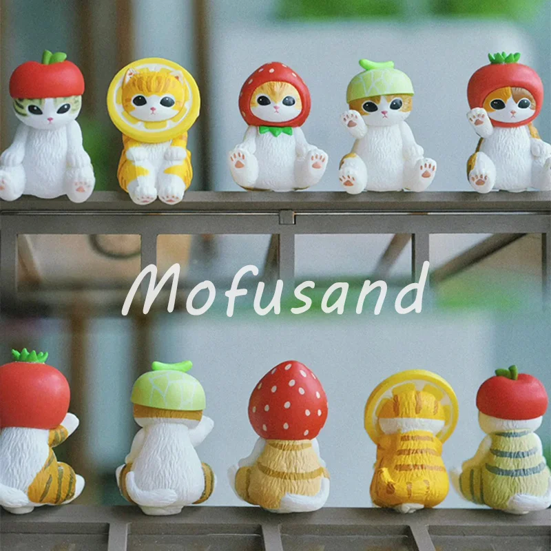 Mofusand Rekin Kot Blind Box Seria Zabawka Kreatywna Ozdoba na Biurko Kreskówka Lalka Kolekcjonerska Dekoracja Domu Mystery Box Zabawny Prezent