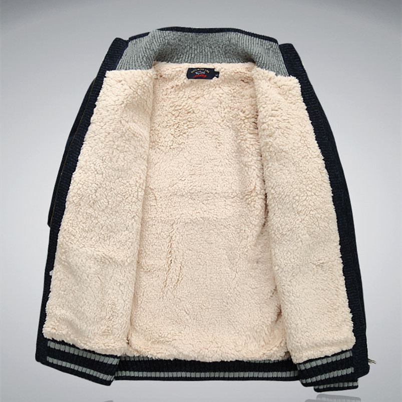 Fleece Warm Mann Pullover Wolle Liner Winter Strickjacke Verdicken Mantel Casual Baumwolle Schwarz Weiß Rot Herren Winter Jacke