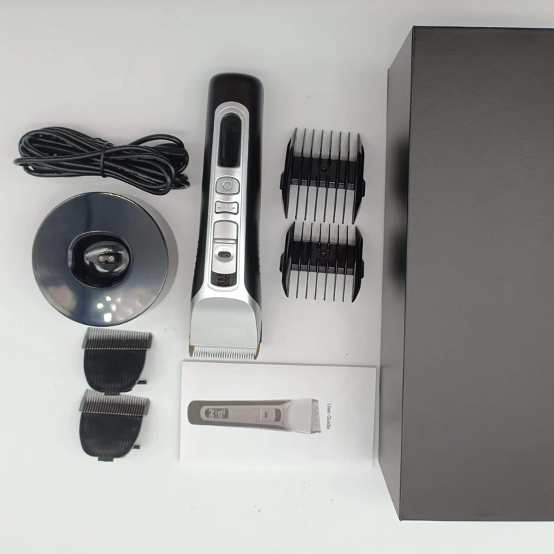 Tóc USB Tóc Sạc Điện Gốm Titan Lưỡi Dao LCD Chuyên Nghiệp Công Suất Mạnh Tiệm Cắt Tóc