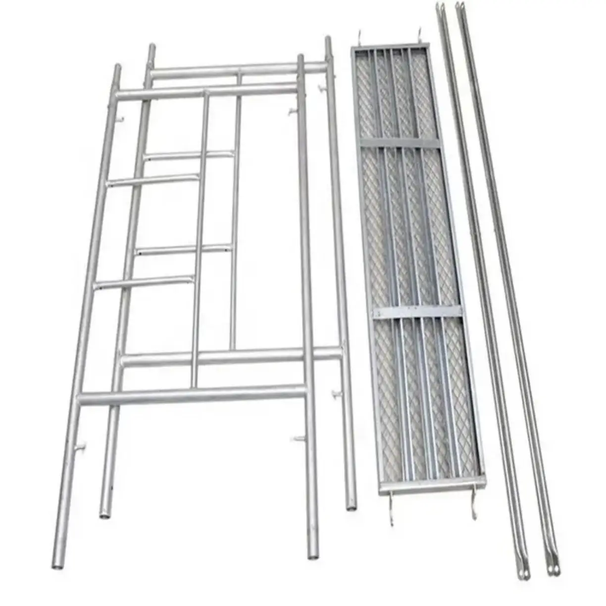 Juego de andamios con estructura de construcción de acero Q235, escalera móvil plegable de 6m con tablón galvanizado para uso en almacén y taller