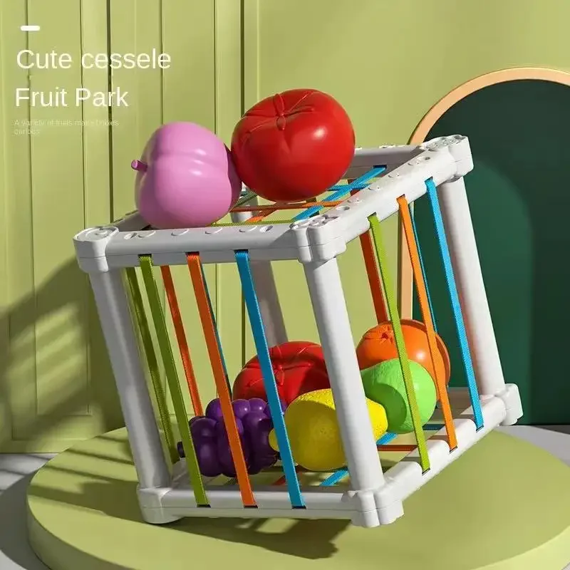 Toy Rainbow Fruit Cecil Cognitive Matching Infant Toy Puzzle Early Education Enlightenment Grasp Training