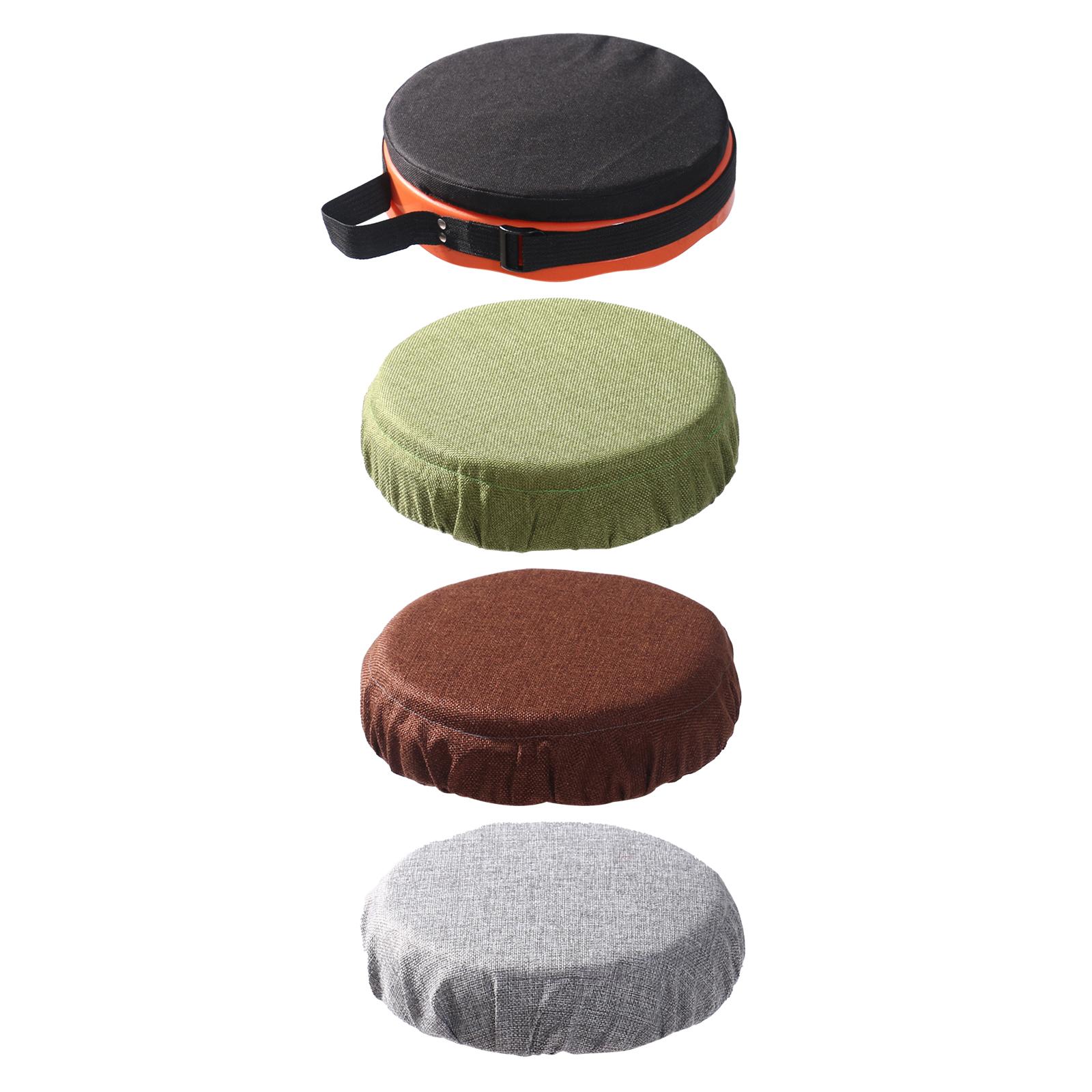Telescópica Stool Assento Almofada para Cadeira, Dobrável Stool Covers, Redondo para Viagens, Churrasco, Porch, Camping, Caminhadas