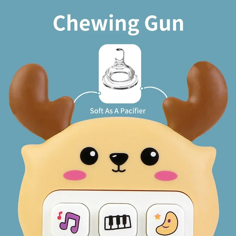 Montessori educationaltoys bebê pode mastigar na luz música brinquedos do telefone móvel do bebê educação precoce quebra-cabeça telefone brinquedos para crianças presente