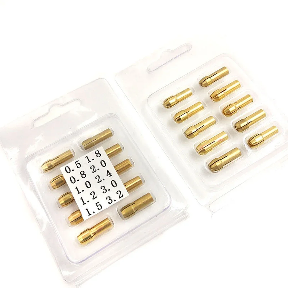 10pcs 4.2/4.8mm Shank Mini Drill Brass Collet Chuck For Dremel Rotary Tool Accessories Power Tool Parts