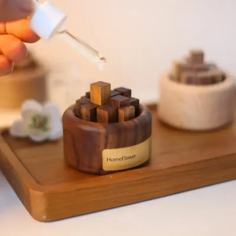 Piccolo espansore di fragranza per olio essenziale Chaidui Legno di faggio Espansore di fragranza di noce nera Decorazione per aromaterapia con olio essenziale