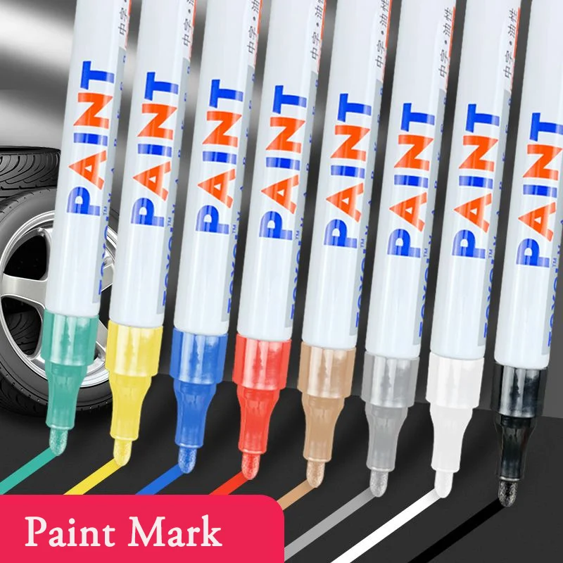 ปากกามาร์กเกอร์ยางรถกันน้ำได้12สีปากกาเขียนยางรถยนต์สีสันสดใสปากกาทาสีกราฟฟิตีแบบสัมผัส