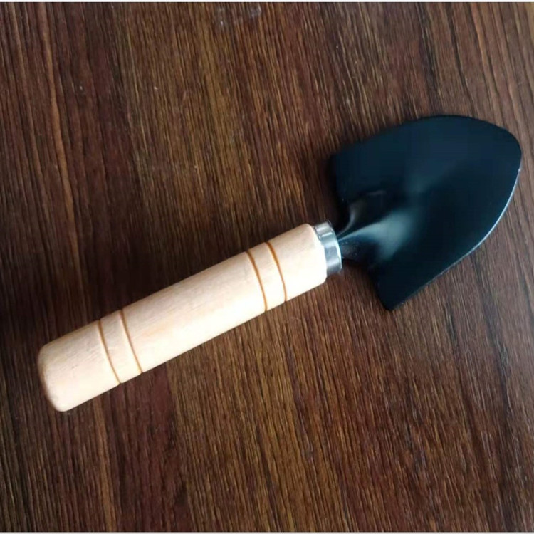 Mini pala de jardín de 3 piezas, rastrillo, pala, bonsái, juego de herramientas con mango de madera para flores, plantas en macetas, herramientas de deshierbe