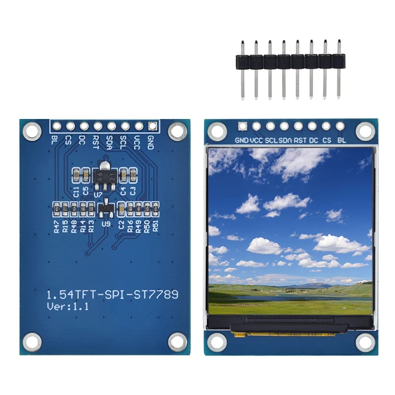 Diyzt 1.54 Polegada 1.54 "módulo de exibição tft colorido hd ips lcd tela led 240x240 interface spi st7789 para arduino