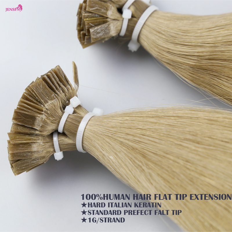 Extensions de cheveux à pointe plate droite de haute qualité Remy 100% Extensions de cheveux à pointe de kératine de cheveux humains pour perruques de cheveux pré-collées de Salon