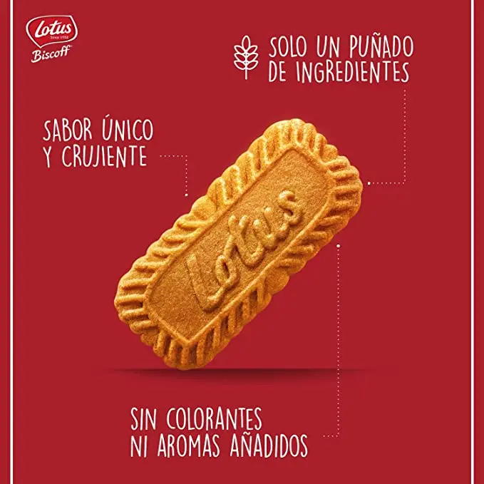 Biscoito Lotus Biscoito Lotus Original Caixa Caramelizada com 12 Pacotes Cada pacote tem 8 pacotes individuais de 2 biscoitos Vegan. Aromas artificiais sem corantes, Aromas