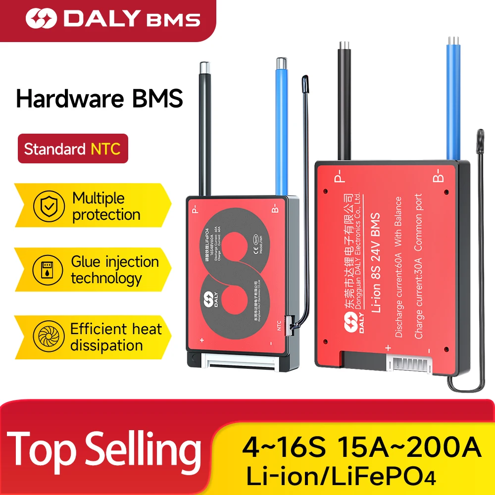DALYBMS18650 BMS 10S 36V 13S 48V 20A 40A 60A Pin Li-ion Với Cân Bằng Thấp Nhiệt Độ Cao cắt Bảo Vệ Ebike Escooter