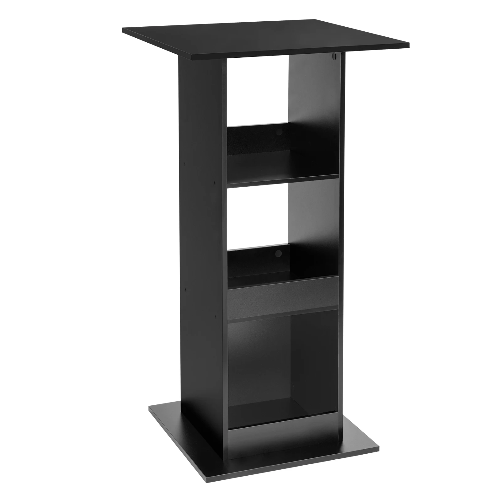WOLTU, 1 mesa de Bar, mesa de mostrador cuadrada de bistró con 3 estantes, gabinete lateral, soporte para bebidas para Pub, cocina, comedor, sala de estar