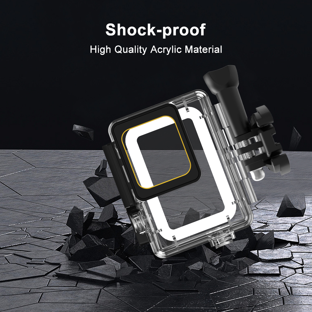 Para gopro hero 10 11 12 caso à prova dwaterproof água para go pro 9 mergulho subaquático capa habitação com filtros de mergulho acessórios da câmera ação