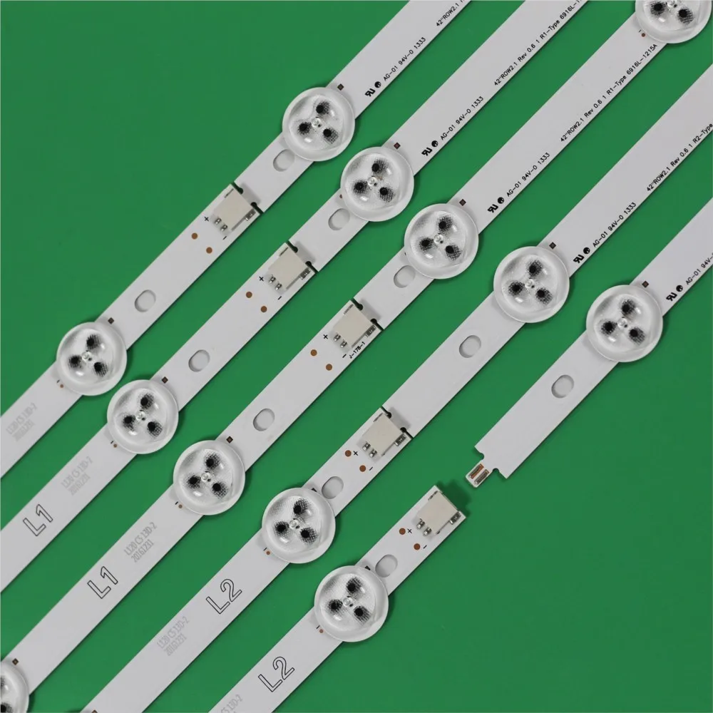 Taśma LED do LC420DUE 42LN5400 42LA6200 6916L-1385A 6916L-1386A 6916L-1387A 6916L-1388A 10 PCS R1 L1 R2 L2 42LN610S