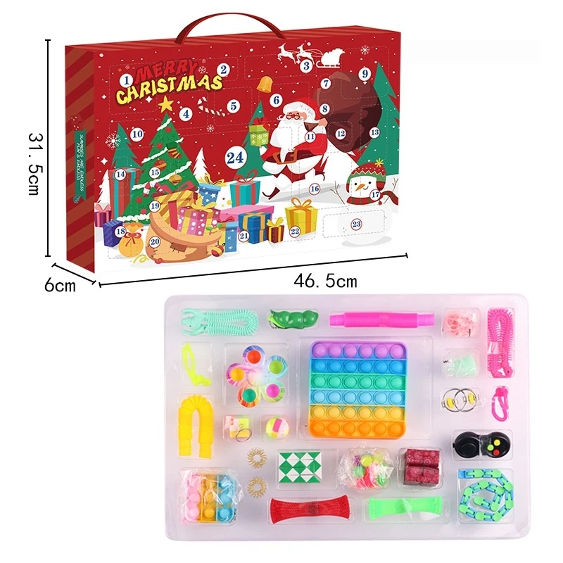Decompression Christmas Blind Box 24 Day Countdown Arrival Day Christmas Gifts Dongdongle Blind Box Gift Box Set
