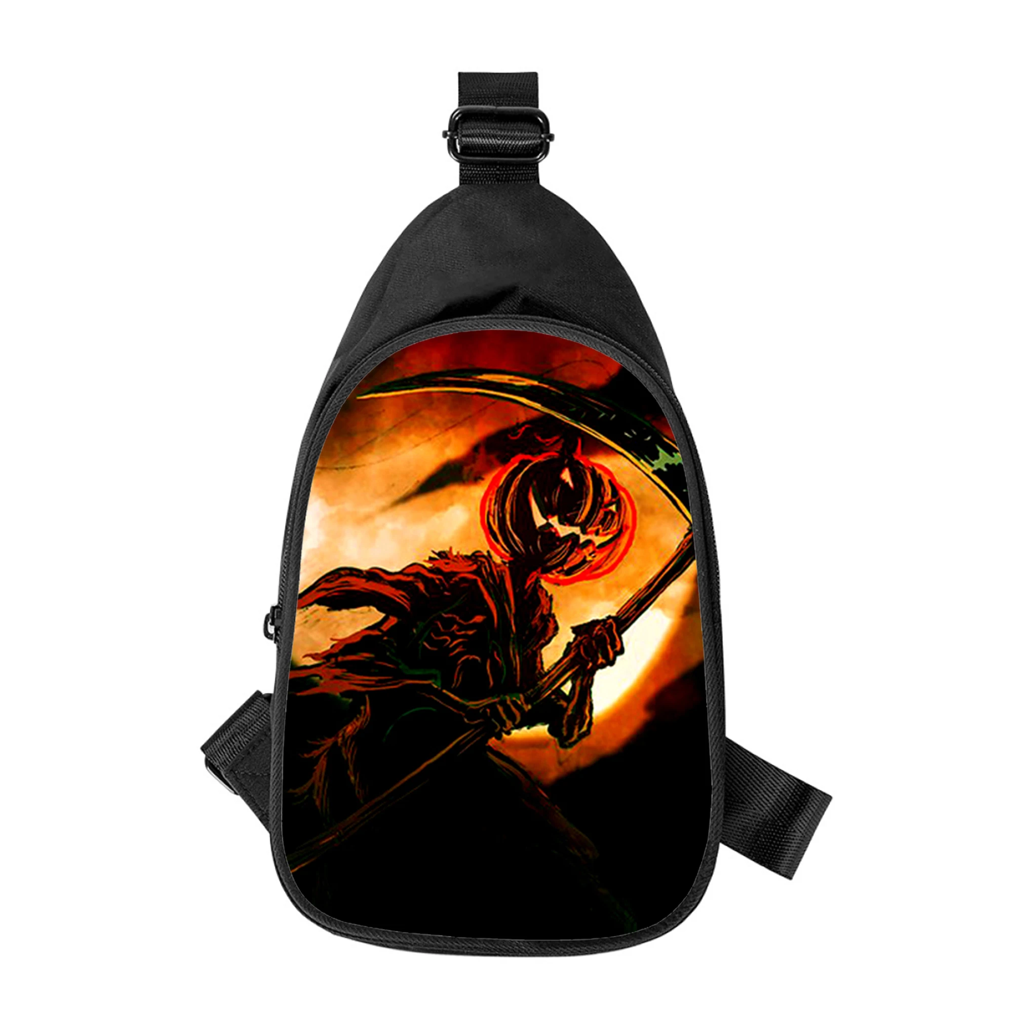 Horror Halloween Geschenk 3D-Druck neue Männer Kreuz Brusttasche diagonal Frauen Umhängetasche Ehemann Schule Taille Pack männliche Brust Pack