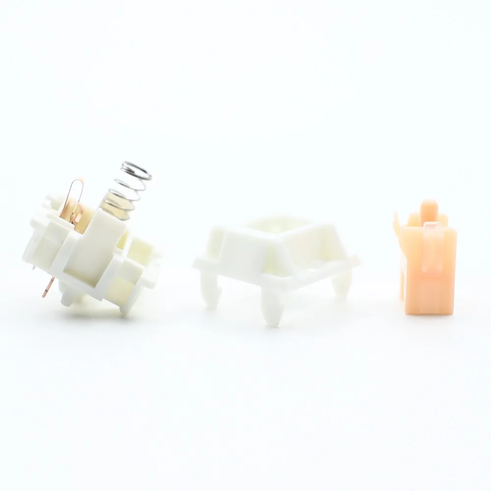 Interruptores Outemu, interruptor de teclado mecánico lubricado, 5 pines, silencioso, táctil, lineal, crema, azul, rosa, amarillo, personalizado, para juegos, RGB, MX