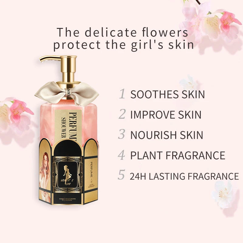 Perfume de lavagem corporal, fragrância duradoura, loção de banho embelezadora com pele hidratante, gel de banho, 320ml