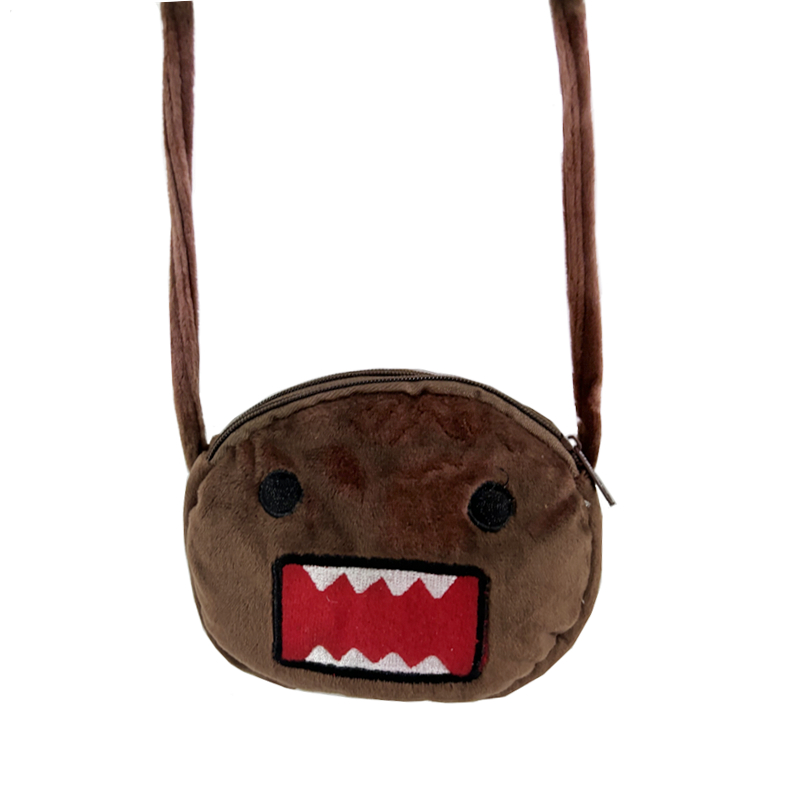 Миниатюрные плюшевые сумки через плечо Domo Kun для детей, для мальчиков и девочек, аниме кавайная Милая круглая сумка, маленькая сумка-мессенджер через плечо