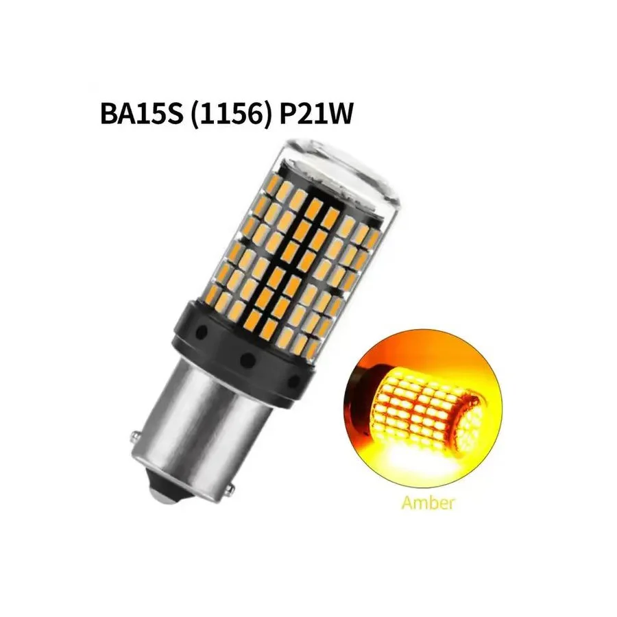 2 pçs 1156 ba15s p21w bau15s py21w t20 7440 w21w 3157 1157 p21/5w w21/5w lâmpadas led 144smd led canbus lâmpada para luz de sinal volta