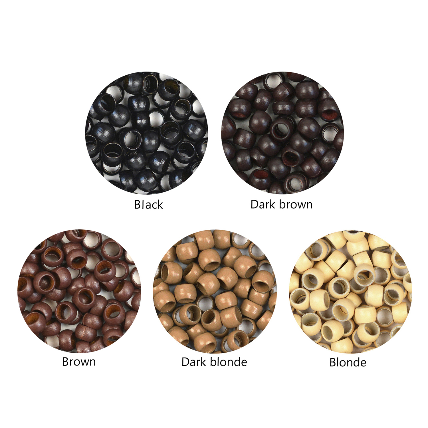 500 個 3.0 ミリメートルヘアリングビーズヘアエクステンション用マイクロヘアエクステンションリング/リンク/ビーズシリコンなし