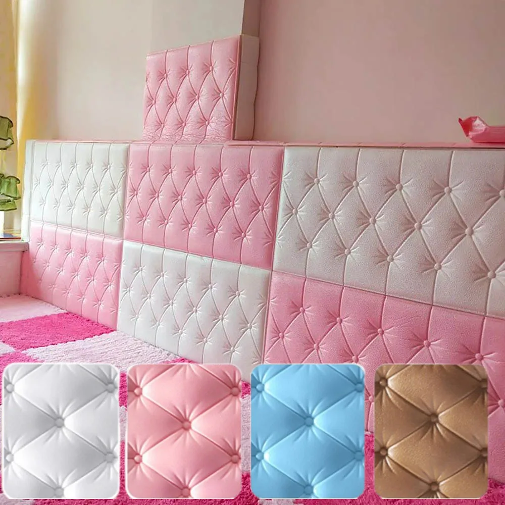 Selbstklebende, kollisionssichere, weiche Schaumstoffunterlage, 3D-Tatami-Wandaufkleber, Tapete für Kinderzimmer, Wohnzimmer, Wandunterlage