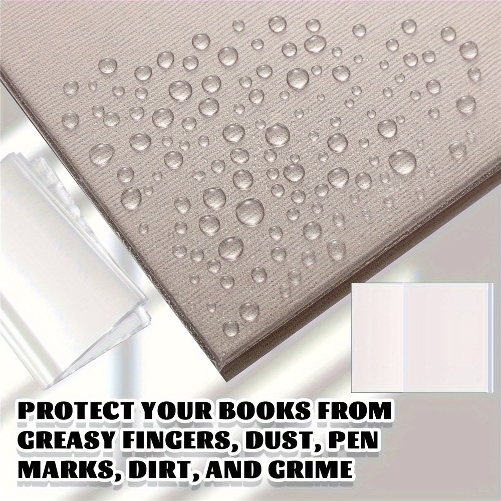 10-Pack Book Covers Clear Ultra-Thin -Anti-Scratch, Fits A4/Letter Sizes, for Textbooks/Notebooks - School Supplies/Home/Office
