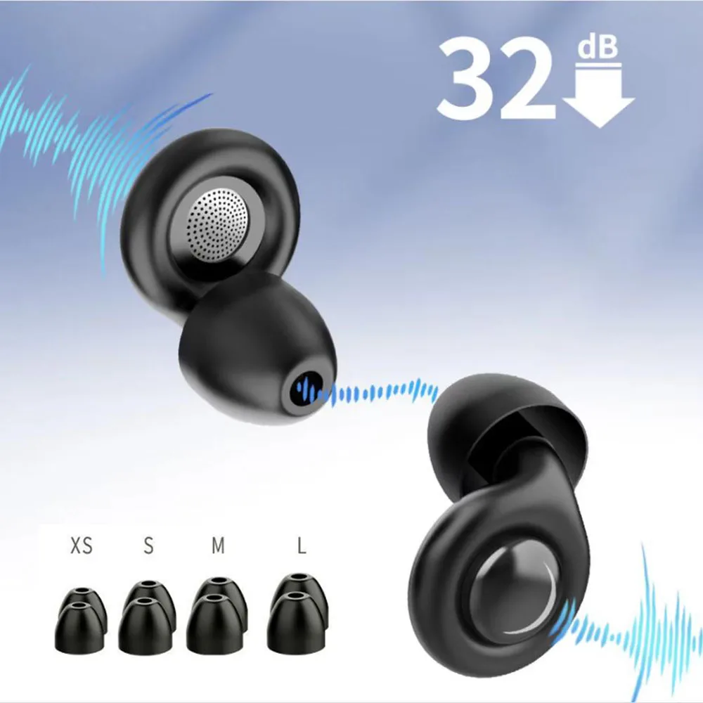 Silicone Ear Plugs 32dB Noise Cancelling Reusable Hearing Protection Anti noise earplugs for Concerts Travel Sleeping Earplugs