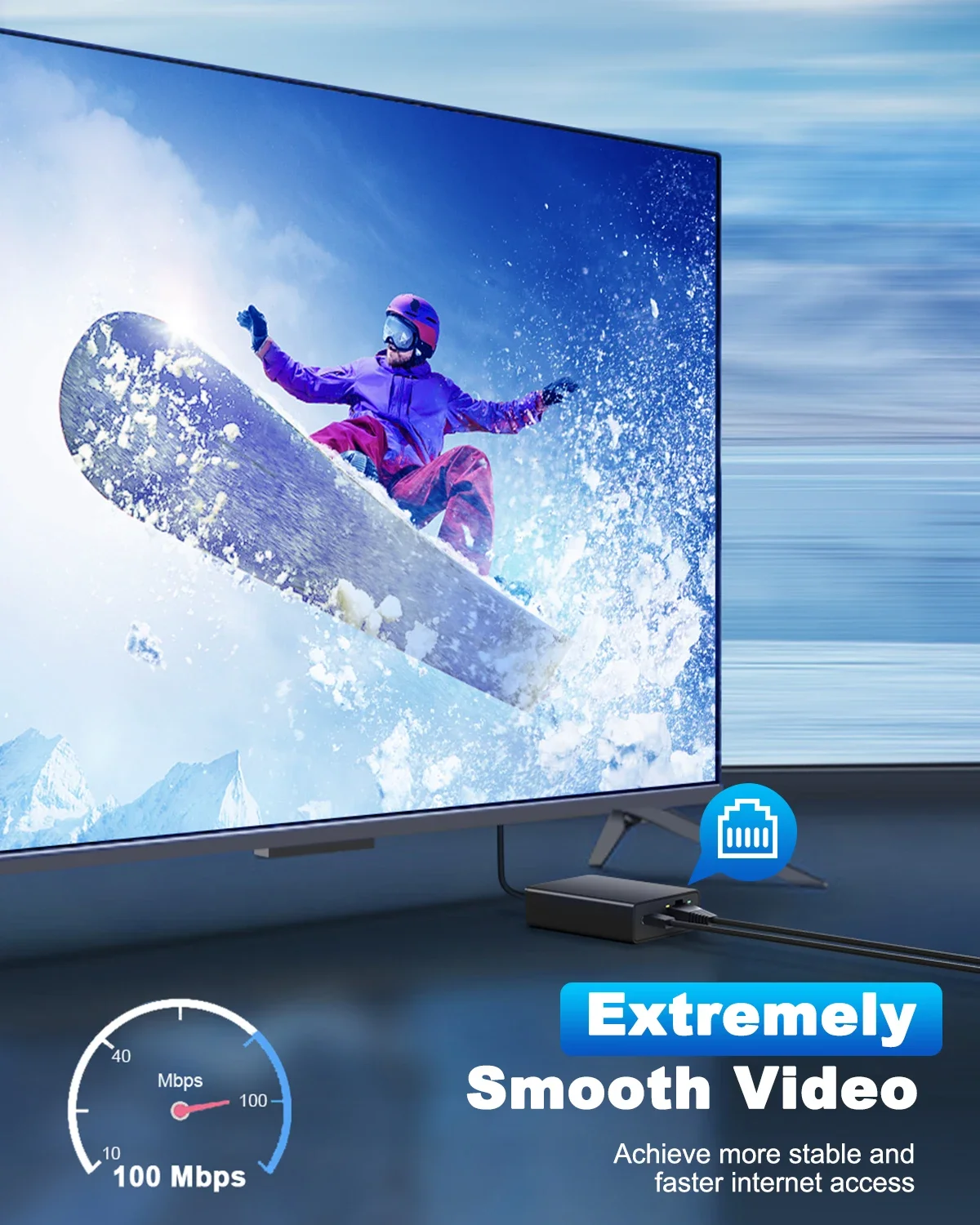 Ethernet-адаптер ELECTOP для Fire TV Stick, Ethernet-адаптер Micro USB к RJ45, совместимый с Fire TV Stick 2/3/4K/4K Max