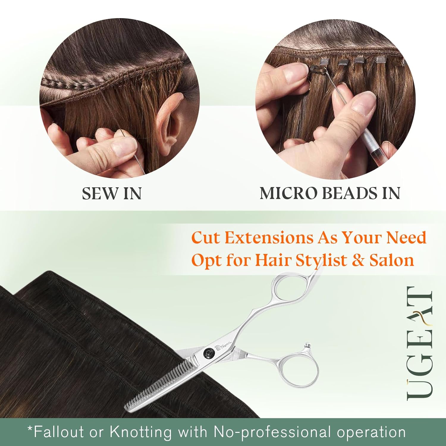 Ugeat coudre dans les Extensions de cheveux cheveux humains doux naturel racine foncée paquets de cheveux pour les femmes cheveux tisse 100G Remy cheveux humains