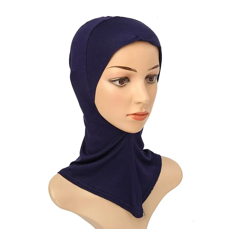 Muçulmano cobertura completa undercap feminino camisa de algodão hijab elástico gorro simples underscarf moda interior bandana turbante