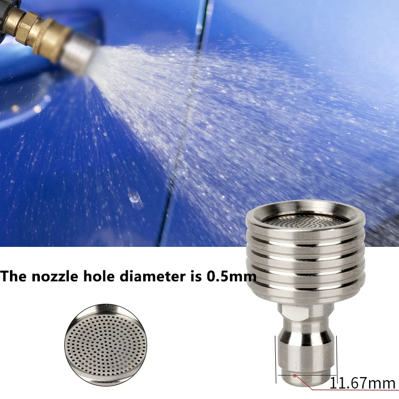 고압 물총 인터페이스 세척 노즐 스테인레스 스틸 샤워 블레이드 1/4 빠른 연결 세척 자동차 정원 도시 도구