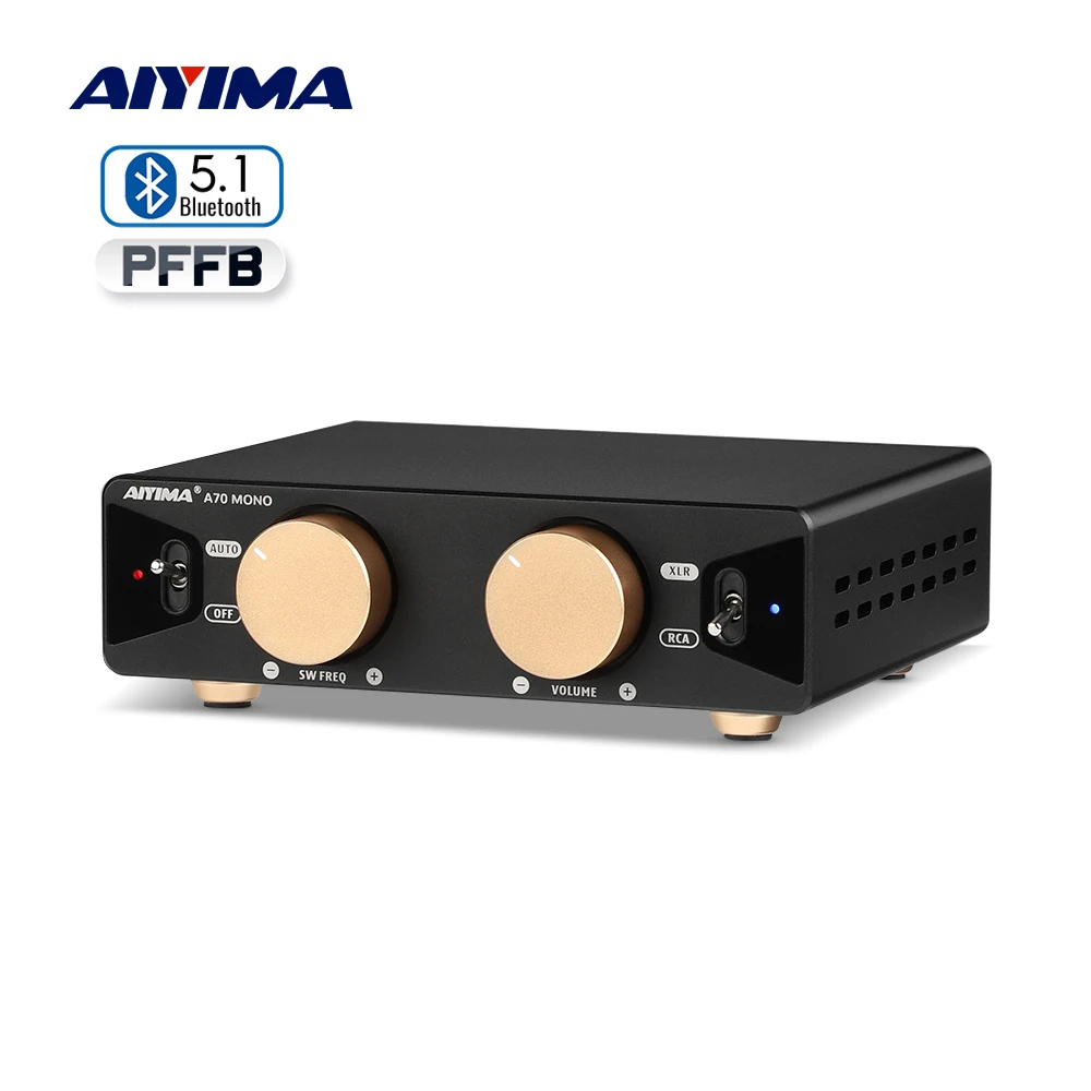 AIYIMA A70 Mono-AMPLIFICADOR, potencia de 300W TPA3255 con Subwoofer PFFB para cine en casa, entrada de disparo de 1/2/3/4/5/6/7/8 canales