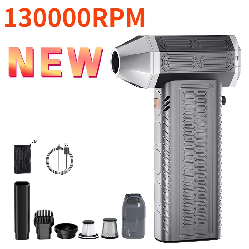 130000 RPM Turbofan Luftgebläse Luftpistole Mini Turbo Jet Fan Bürstenlosen Motor Handheld Kanal Fan Tragbare Lade Reinigung Auto Vakuum