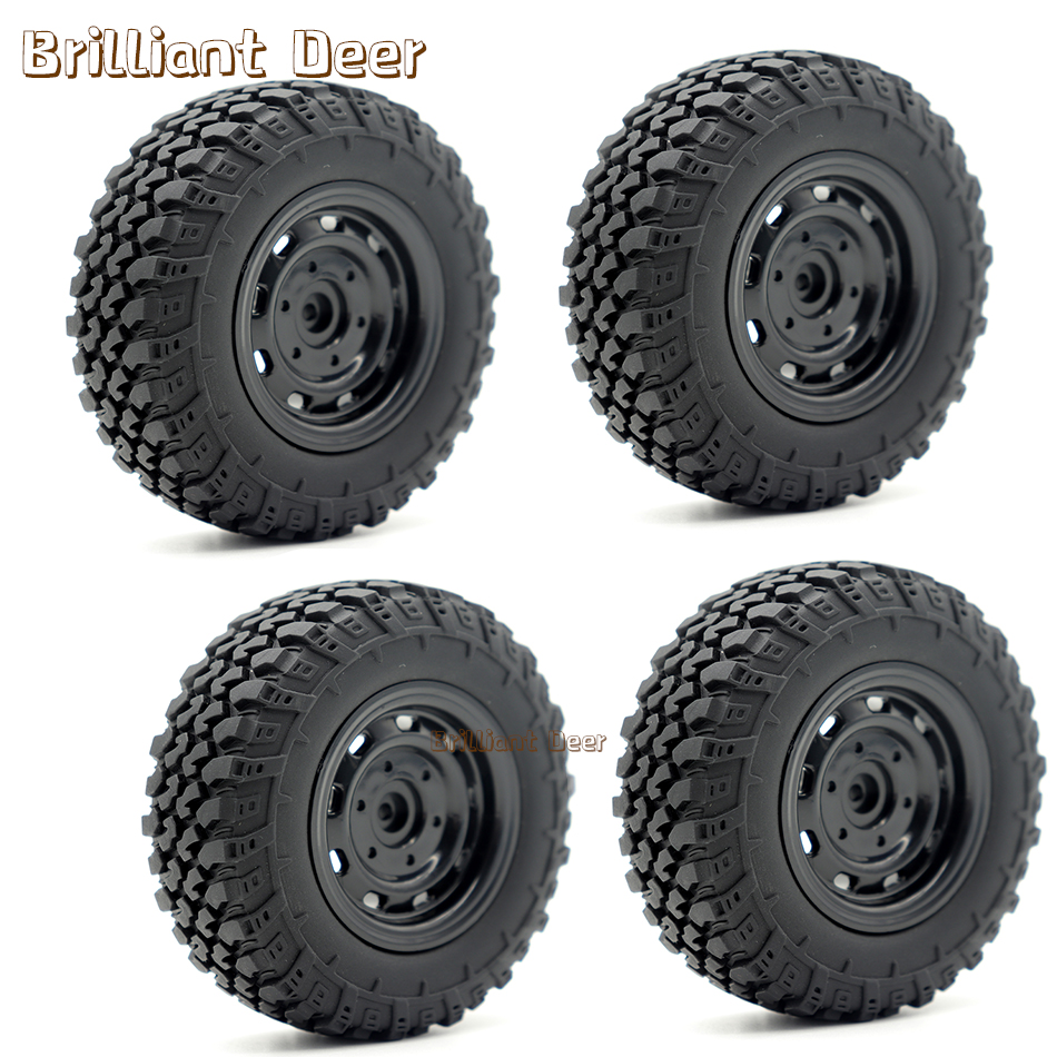 5 mm Sechskant MN99S Gummi-RC-Räder für MN98 MN82, WPL C24-1 B36 D12 C64 D74-1 Offroad-Auto-Upgrade, Hochleistungs-RC-Reifen