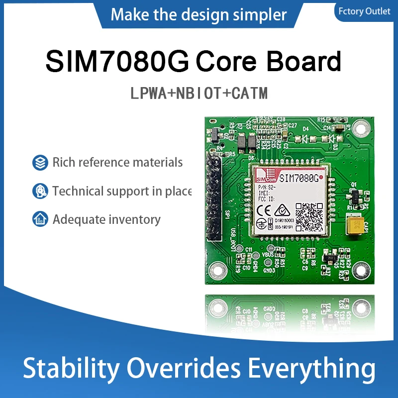 Placa central SIMcom SIM7080G LPWA NBIOT CATM 1 Uds