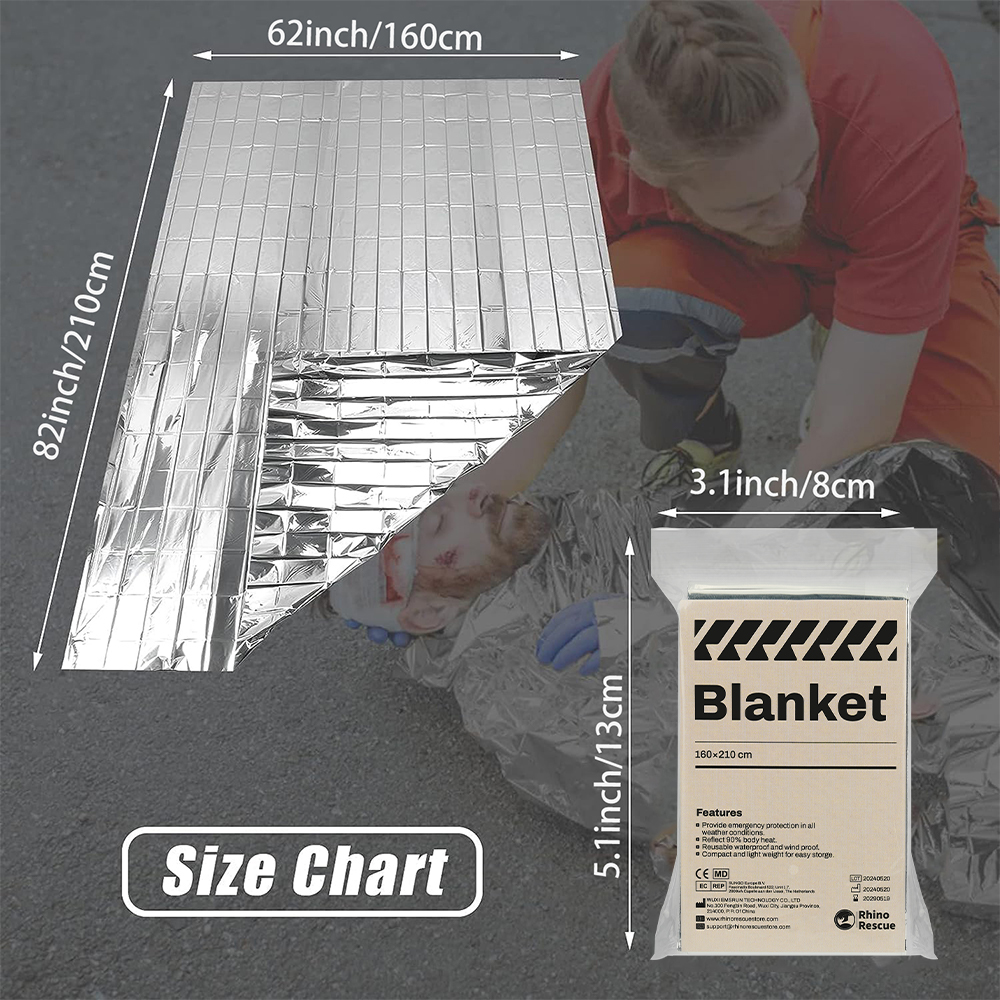 Notfalldecken – Raumdecke, Überlebensset, Campingdecke. Perfekt für Outdoor, Wandern, Überleben, Marathons oder Erste Hilfe
