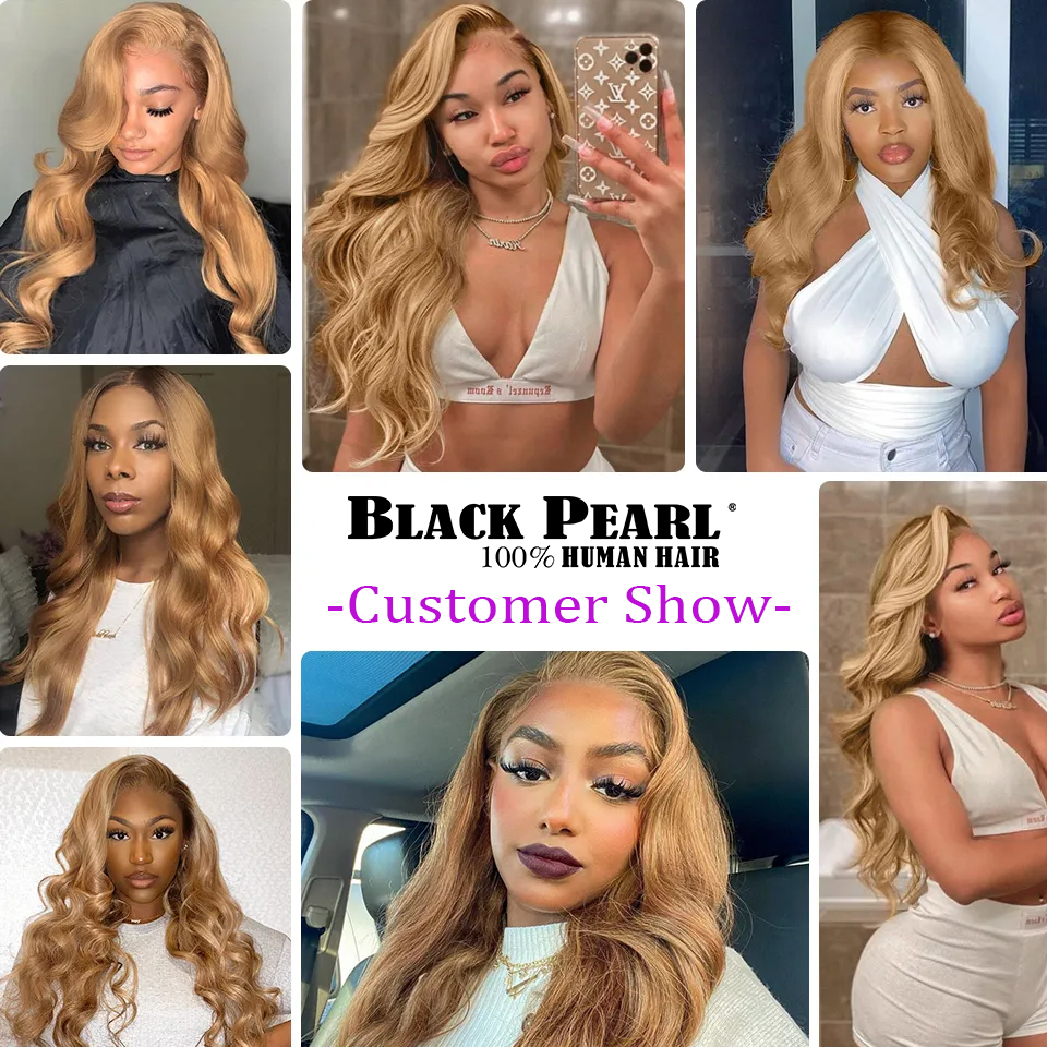 Extensiones de cabello humano virgen 100%, mechones rectos de hueso brasileño, rubio miel, 1, 3 mechones, 27 #