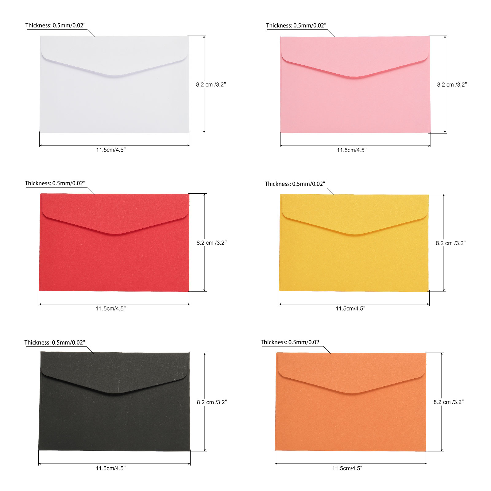 60 個 115 × 82 ミリメートルカラフルな空白ミニ紙封筒ウェディングパーティー招待状グリーティングカードギフトカバー新年グリーティング封筒