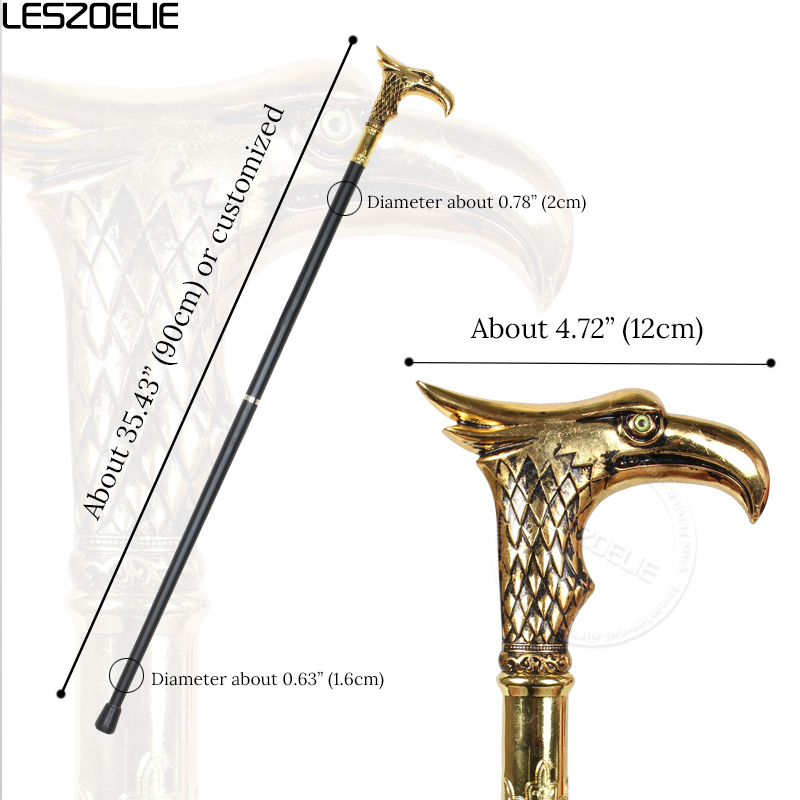 Eagle-Head หรูหราตกแต่งเดิน Stick Canes สําหรับผู้ชายแฟชั่น Elegant Walking Canes Stick Party Vintage มือเดิน Cane