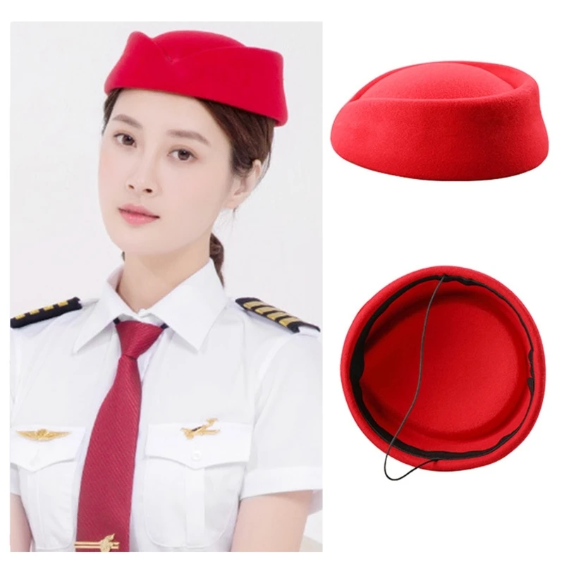 Mũ Nồi Mũ Hãng Hàng Không Tiếp Viên Tiếp Viên Hàng Không Vintage Tìm Mũ Đồng Nhất Tiếp Viên Hộp Đựng Thuốc Nón Hình Giọt Nước Xinh Xắn Dropshipping