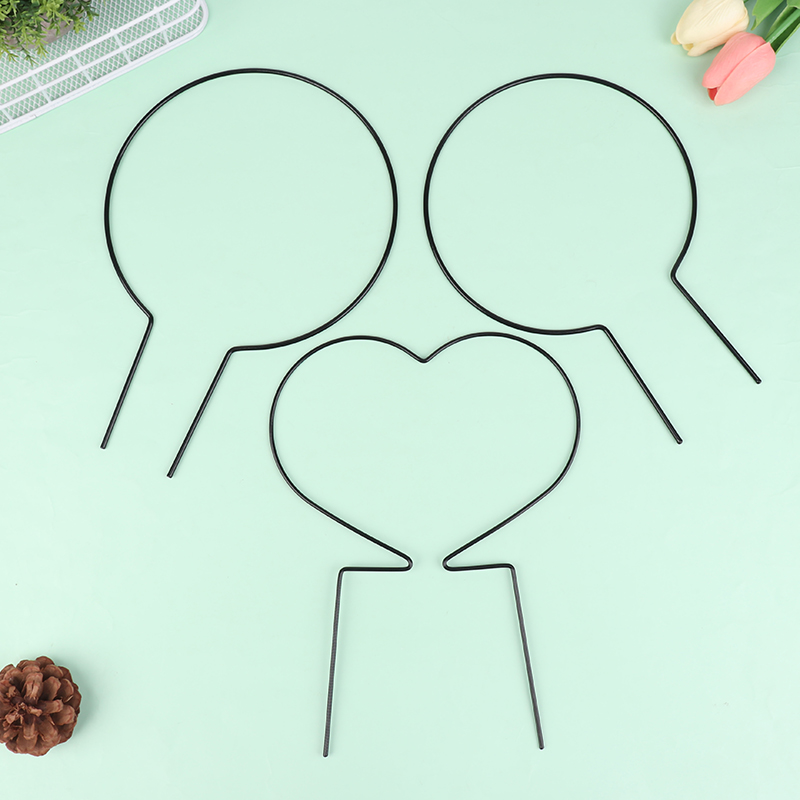 2Pcs Garten Anlage Unterstützung Stake Stehen Runde Reben Klettern Rack Ironheart-Förmigen Blume Anlage Spalier Unterstützung Rahmen Garten decor