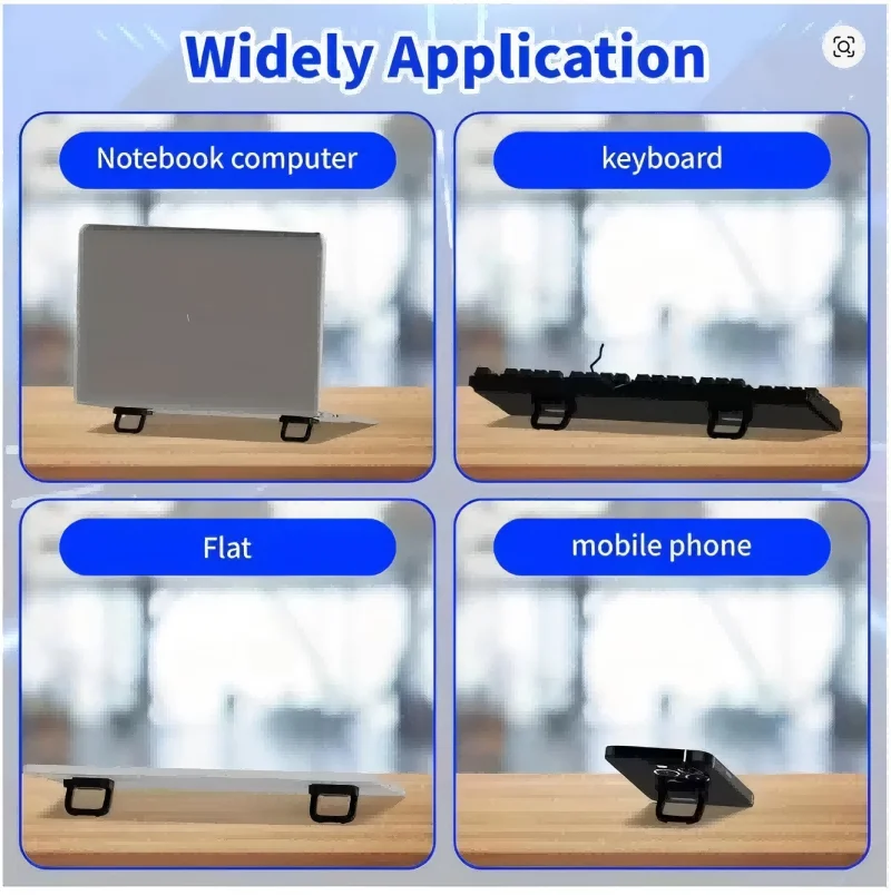 2pcs/Set Mini Portable Laptop Stand Riser - Computer Keyboard Stand for Notebook - Desktop Height Elevator